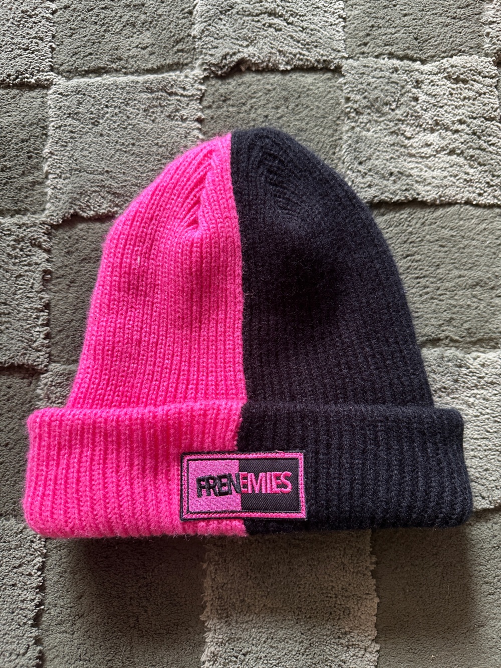 Frenemies Teddy Fresh Split Color Beanie